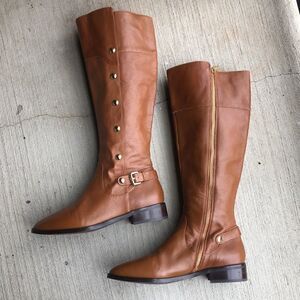 MICHAEL Michael Kors NWOT Cognac Tall Leather Riding boots